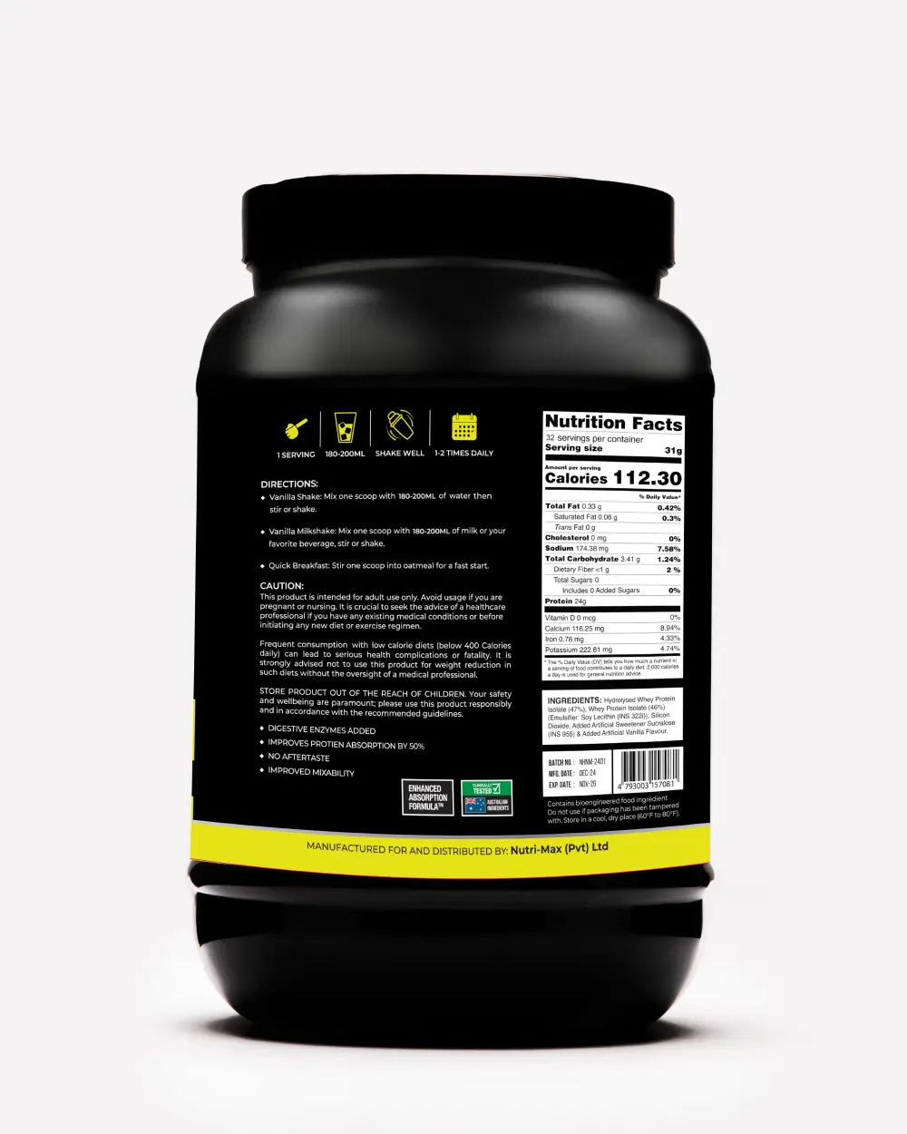 Whey Isolate Protein 1KG ( 32 servings )