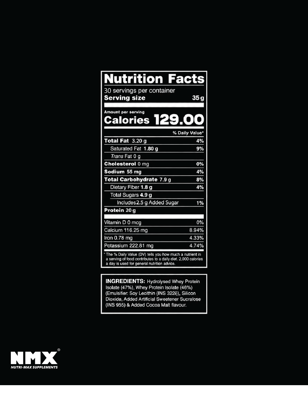 Whey Isolate Cocoa Malt (30 servs) (NEW DROP)