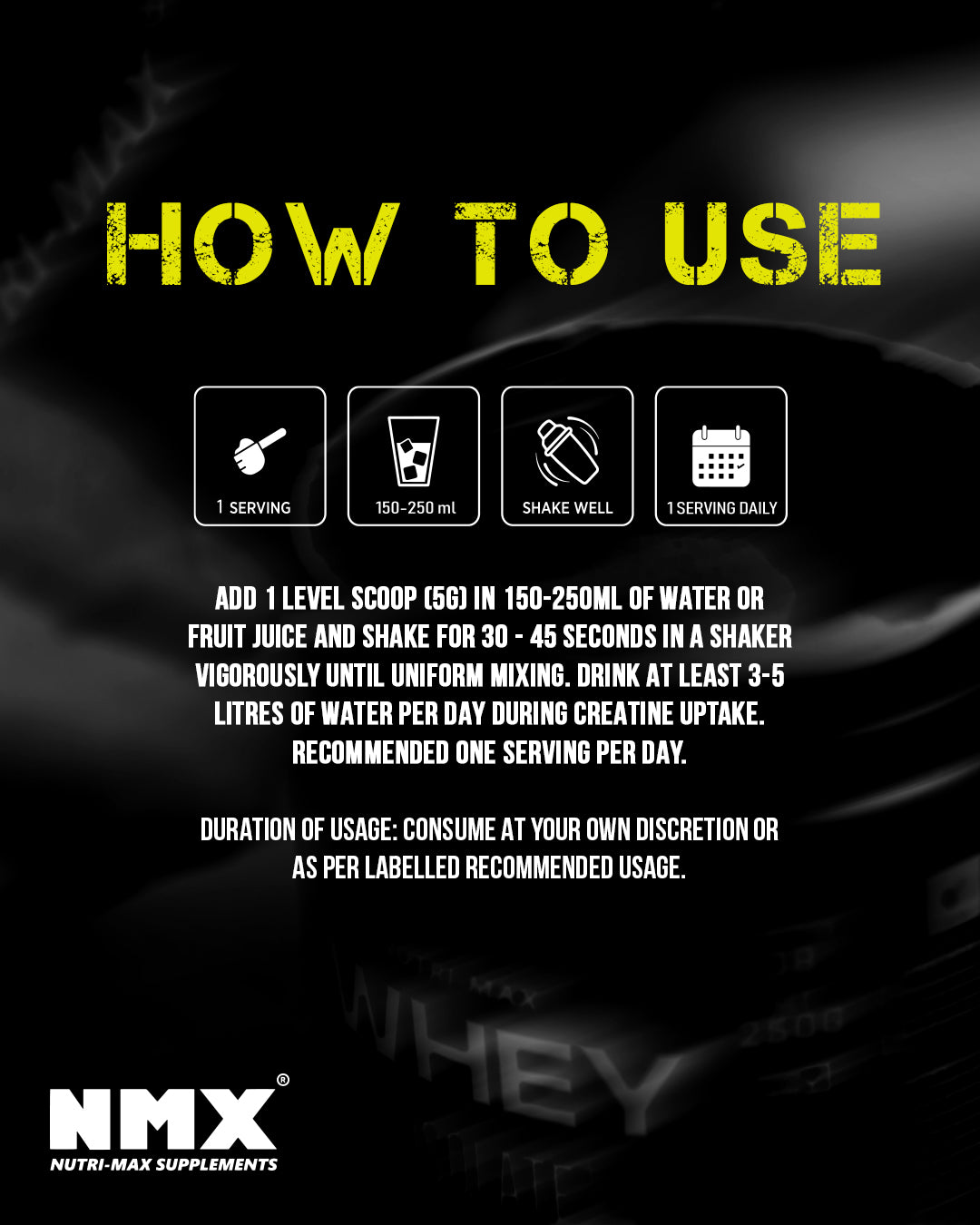 NMX Creatine Monohydrate 60 servings