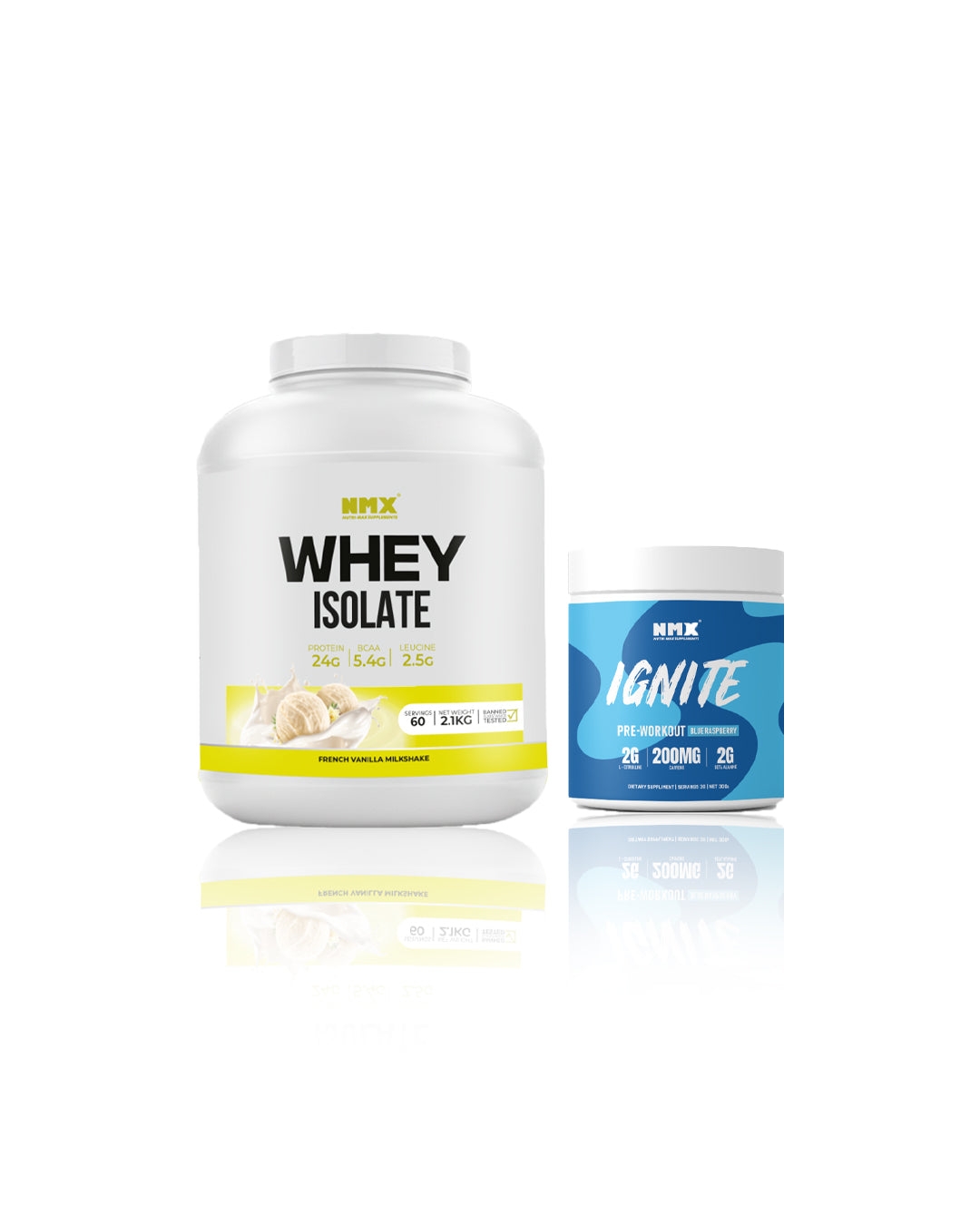 Whey Isolate (60 Serv) & Pre Workout (30 Serv) Bundle