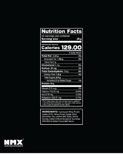 Whey Isolate Cocoa Malt (30 servs) (NEW DROP)