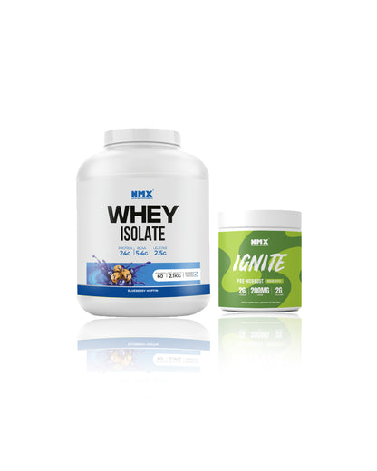 Whey Isolate (60 Serv) & Pre Workout (30 Serv) Bundle