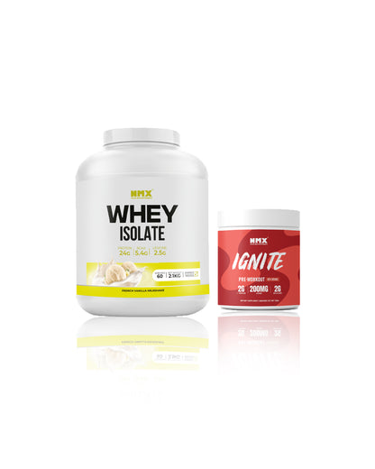 Whey Isolate (60 Serv) & Pre Workout (30 Serv) Bundle